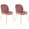 Image de Lot De 2 Chaises Design "charlize" 90cm Rose & Or