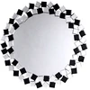 Image de Miroir Mural Design "mosaic" 80cm Argent & Noir