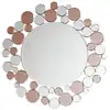 Image de Miroir Mural Design "bubble" 80cm Argent & Rose