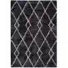 Image de Tapis Imprimé Géométrique "orlando" Anthracite 80 X 150 Cm