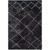 Image de Tapis Géométrique "orlando" Anthracite 80 X 150 Cm