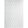 Image de Tapis Shaggy Géométrique "vivica" Blanc & Bleu Gris 80 X 250 Cm