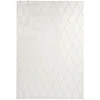 Image de Tapis Shaggy Géométrique "vivica" Blanc & Crème 80 X 150 Cm
