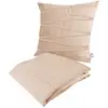 Image de Ensemble Coussin & Plaid "paulina" 130x170cm Champagne