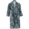 Image de Peignoir De Bain En Coton "tropical" Noir & Vert L