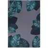 Image de Tapis Imprimé À Poils Courts "tropical" Noir & Vert 130 X 190 Cm