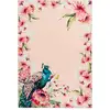 Image de Tapis Imprimé Fleuri À Poils Courts "blossom" Crème 80 X 150 Cm