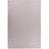 Image de Tapis Géométrique À Poils Longs "bijou" Taupe & Argent 120 X 170 Cm