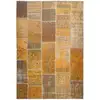 Image de Tapis Tissé Imprimé Patchwork "fayo" Or 150 X 230 Cm