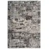 Image de Tapis Rétro Motif Imprimé "sinai Iii" Anthracite 160 X 230 Cm
