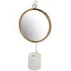 Image de Miroir À Poser Rond "eleganca" 65cm Blanc & Or