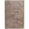 Image de Tapis Uni Doux À Poils Longs "rabbit" Taupe 120 X 170 Cm