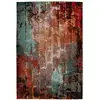 Image de Tapis Tissé Imprimé À Motifs "primavera" Multicolore 80 X 150 Cm