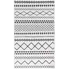 Image de Tapis Tissé Imprimé À Poils Plats "maya Iv" Blanc & Noir 160 X 230 Cm