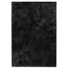 Image de Tapis Fait Main En Cuir "lavin Vi" Noir 80 X 150 Cm