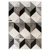 Image de Tapis Fait Main En Cuir "lavin Iv" Noir & Multicolore 80 X 150 Cm