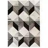 Image de Tapis Fait Main En Cuir "lavin Iv" Noir & Multicolore 120 X 170 Cm