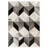 Image de Tapis Fait Main En Cuir "lavin Iv" Noir & Multicolore 160 X 230 Cm