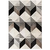 Image de Tapis Fait Main En Cuir "lavin Iv" Noir & Multicolore 200 X 280 Cm