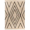Image de Tapis Tufté À La Main Ethnique "mylen V" Beige & Noir 120 X 170 Cm