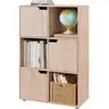 Image de Bibliothèque.etagère rangement en mdf.meuble rangement avec 6 compartiments.60x30x91cm.chêne clair