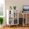 Image de WOLTU Bibliothèque Meuble Étagère -Pieds en Bois - 60x30x95cm - avec rangement 5 Compartiments à Livres pour Salon Bureau