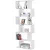 Image de Bibliothèque armoire étagère de rangement avec 6 compartiments.en mdf 60x23.5x160cm.blanc