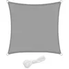 Image de WOLTU Voiles dombragecarré 4x4m Respirante en HDPEProtection Solaire Anti 85% UV pour Jardin terrasse CampingGris Clair