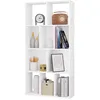 Image de WOLTU Bibliothèque en Bois d’Ingénierie Étagère Rangement à 4 Niveaux avec 10 Compartiments Ouverts 60x20x120cm Blanc RGB29ws