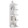 Image de WOLTU Bibliothèque avec 10 Étagères 5 Niveaux Étagère sur Pied avec Design Ouvert en Bois Composite 40x24x126cm Blanc W0ATT0273