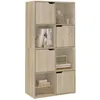 Image de WOLTU Bibliothèque ÉtagèreMeuble de Rangement8 Cubes de Rangement4 Portesen Bois dIngénierie60x30x120cmChêne Clair W0ATT0297