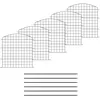 Image de WOLTU Clôture de Jardin Clôture Décorative en Grille 5 Panneaux Métalliques en Forme Arche supérieure Noir 78x70cm