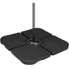 Image de WOLTU Pied de Parasol 4 Pièces 60L conviennent aux parasols avec pieds en croix à Remplir deau ou de Sable Carré Noir