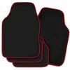 Image de WOLTU Tapis Voiture Universel Tapis de Voiture en Tissu 4 pièces Avant et Arrière Antidérapant Rouge W0UETT0378