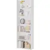 Image de Bibliothèque , étagère ouverte à 6 niveaux, étagère de rangement, 60x180x23,5 cm, blanc