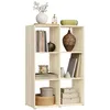 Image de Bibliothèque WOLTU - 6 Cubes en Bois - Étagère Rangement Peut être placé à lhorizontale - Chêne Clair W0ATT0909