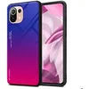 Image de Coque pour Xiaomi Mi 11 LITE (4G / 5G) / 11 LITE NE Cover en VIOLETT - ROUGE Etui Case Protection bicolore design