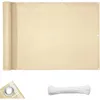 Image de Brise-vue 5 Mètres pour balcon avec Protection UV 90% Corde de fixation de 12 mètres incluse Beige-crème
