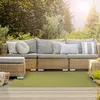 Image de Tapis extérieur terrasse & balcon résistant aux intempéries antidérapant design moderne Aversa 180 x 500 cm