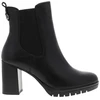 Image de Tamaris - Boots Noires Avec Un Talon Décroché Haut Et Deux Soufflets élastiqués - Noir 36