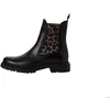 Image de Bottines femme Tamaris Chelsea en cuir - noir/leopard