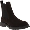 Image de Tamaris - Boots En Cuir Chocolat à Talon Plat Avec Des Soufflets élastiqués - Marron 39