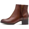 Image de Bottines - TAMARIS - Élégantes - Cuir - Marron - Talon Droit