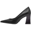 Image de Escarpin à Talon Cuir Tamaris - Noir Comb