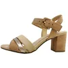 Image de Femmes Marco Tozzi Sandalettes Textile Fermoir Talon bloc - nougat comb 474