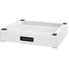 Image de ML-Design Socle pour Machine à Laver avec Tiroir Coulissant Acier Blanc 605x54 cm Antidérapant Support Base de Lave-Linge