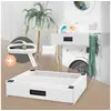 Image de Cadre de connexion pour machines à laver avec tiroir 60,5x55 cm blanc en acier ml-design 490007340