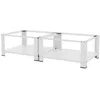 Image de Lot de 2 supports de machine à laver avec étagères coulissantes Blanc en acier ML-Design