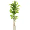 Image de Bambou Artificiel Plante Avec Tronc Arbre En Pot 210 Cm Déco De Chambre Salon