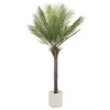 Image de ML-Design Palmier artificiel 150cm Plante artificielle grande Fake Plant Deko Arbre en plastique en pot pour lintérieur/extérieur